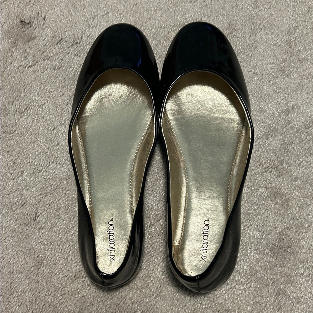 Xhilaration Women's Glossy Black Flats